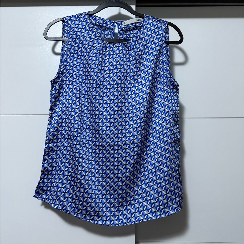 SFERRA Blue and White Patterned Blouse